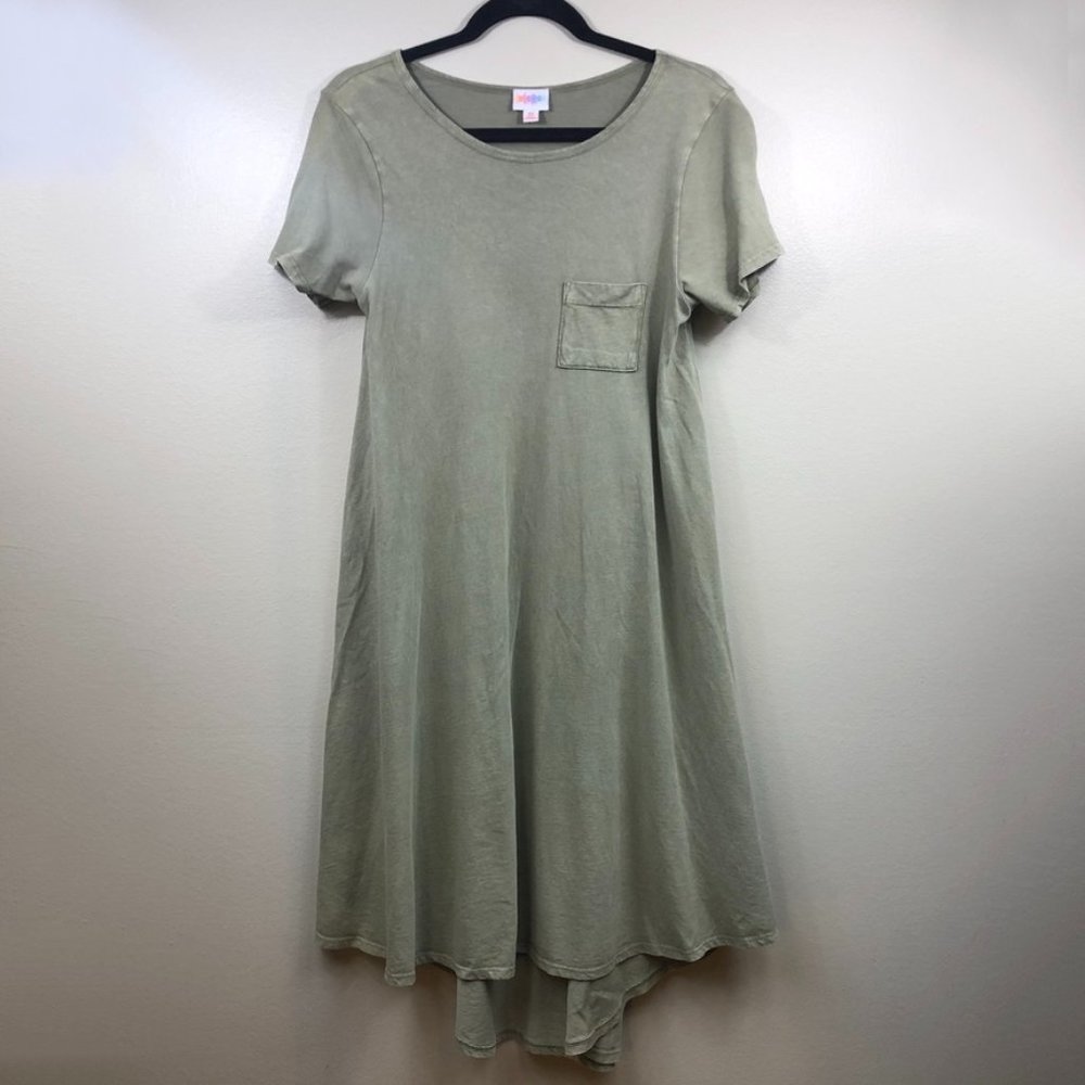 lularoe carly high low dress green